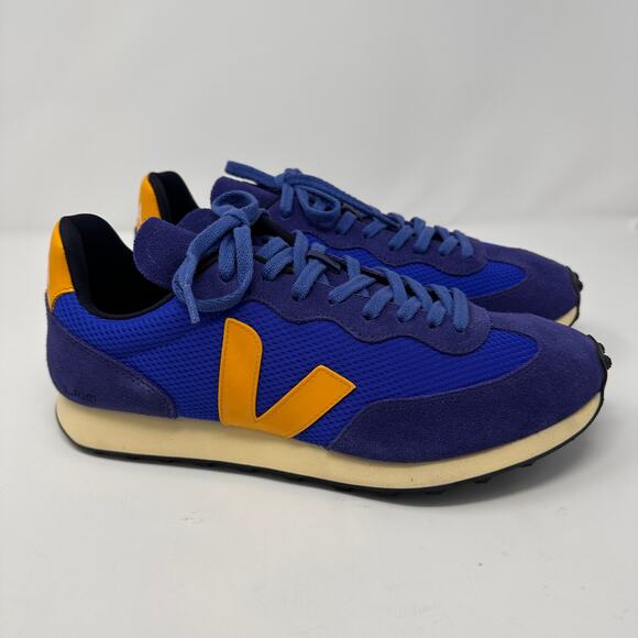 Veja Rio Branco Alveomesh Sneakers Blue/Gold Men's US 11 - Picture 9 of 9